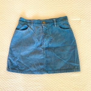 Brandy Melville Juliette Corduroy Skirt in Sky Blue